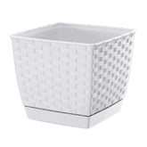 Prosperplast Ratolla Square Planter 19x19x15.9cm - White